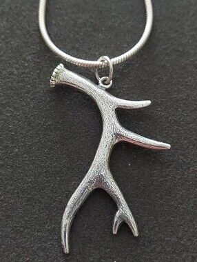 Sterling Silver Antler Pendant